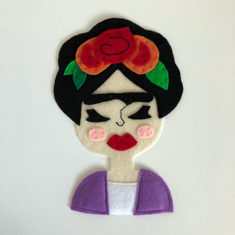 Frida - Iron On Applique/Patch - Made Out of 100% Recycled Felts