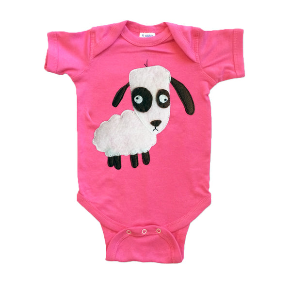 Baby Onesie - Sheep - mi cielo x Matthew Langille - Raspberry