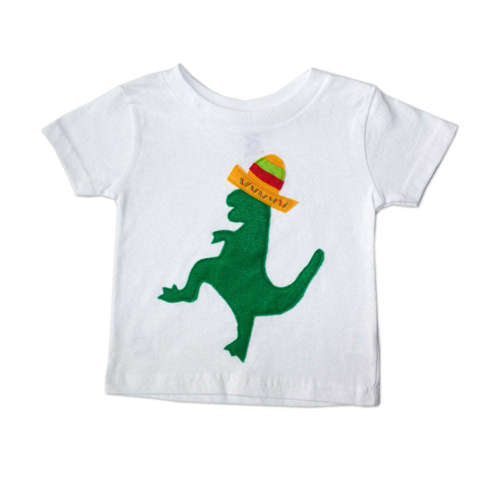 Kids T-shirt - Mexican Dancing Dinosaur with Sombrero - Toddler shirt