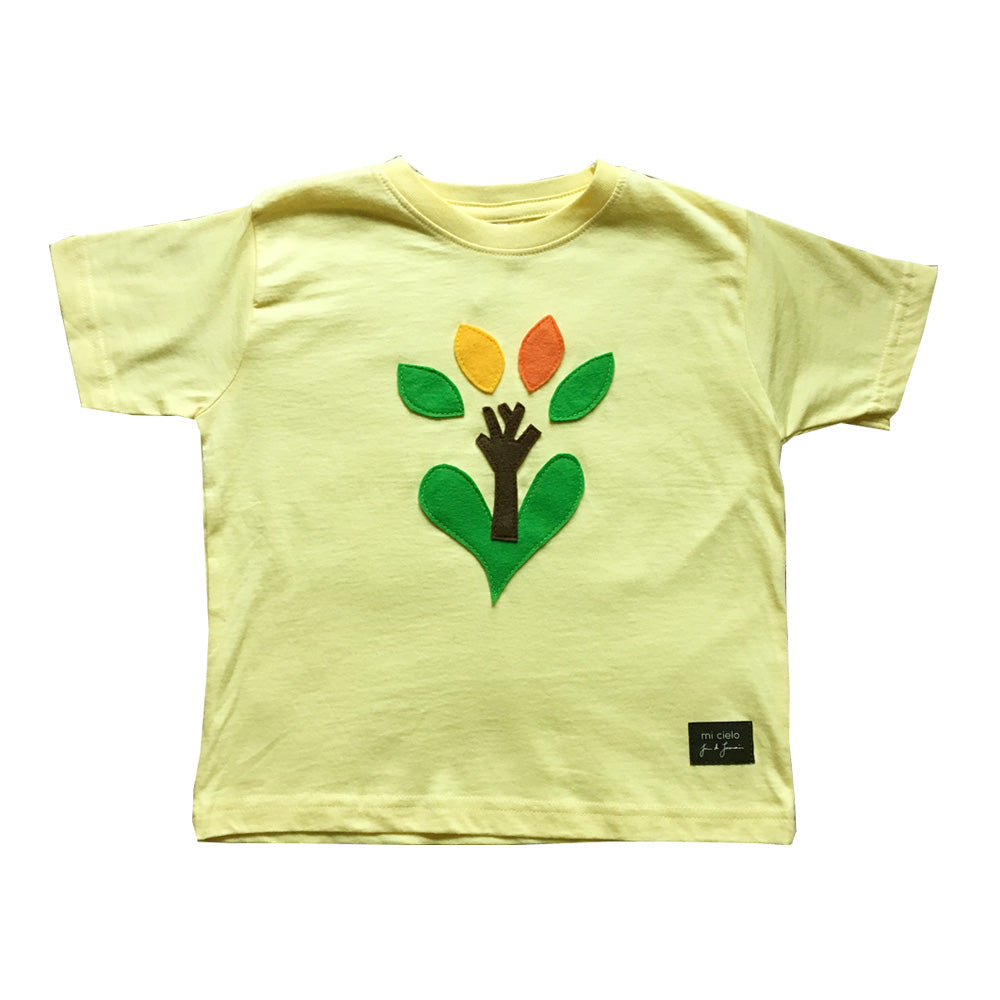 mi cielo x JUAN DE LASCURAIN - The Tree – Yellow Kids Tee – Boys or Girls