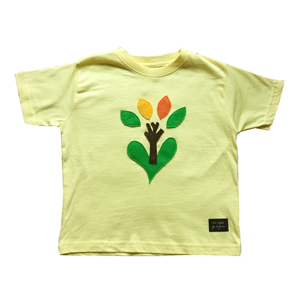 mi cielo x JUAN DE LASCURAIN - The Tree – Yellow Kids Tee – Boys or Girls