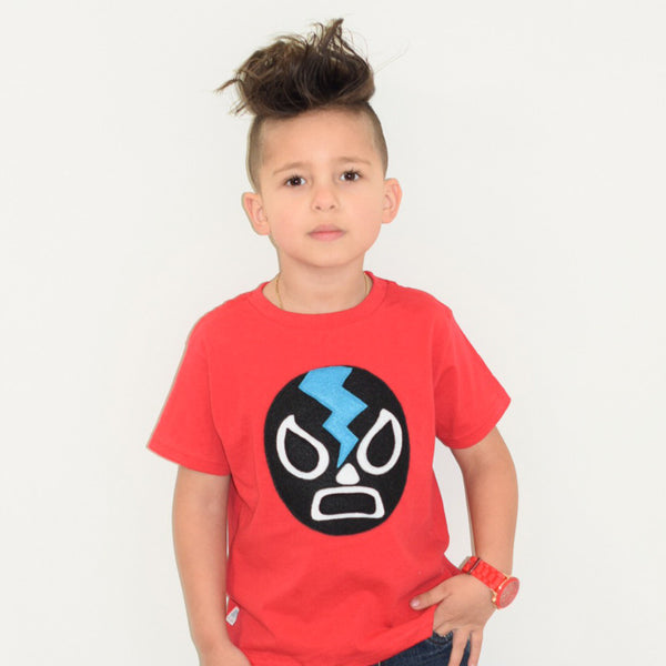 Kids T-shirt - Luchador Negro - Black Mexican Wrestler Toddler Shirt - Lucha Libre