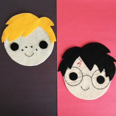 Harry Potter Inspired - Harry & Ron - Iron On Applique/Patch - Made Out of 100% Recycled Felts (Copy)