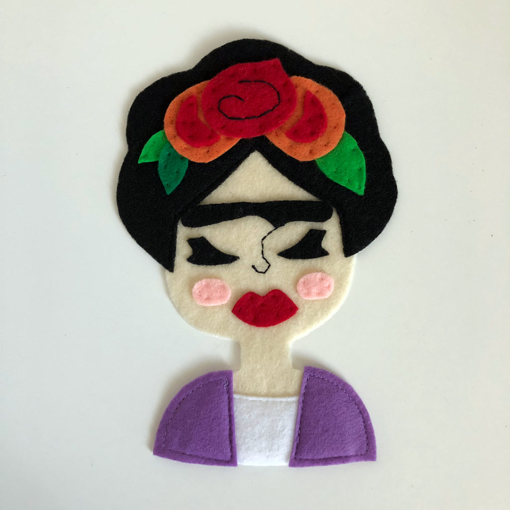 Frida - Iron On Applique/Patch - Made Out of 100% Recycled Felts