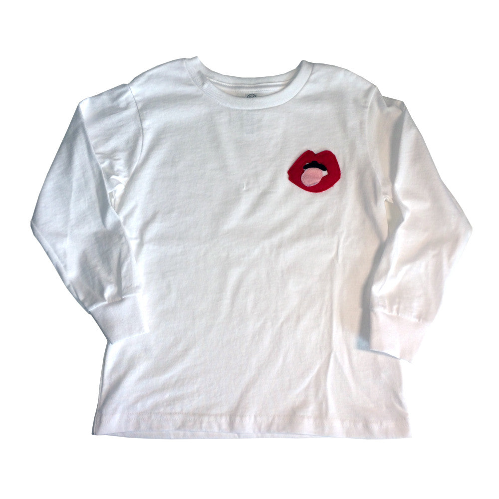 Kids Longsleeve T-shirt -Lips - mi cielo x Donald Robertson