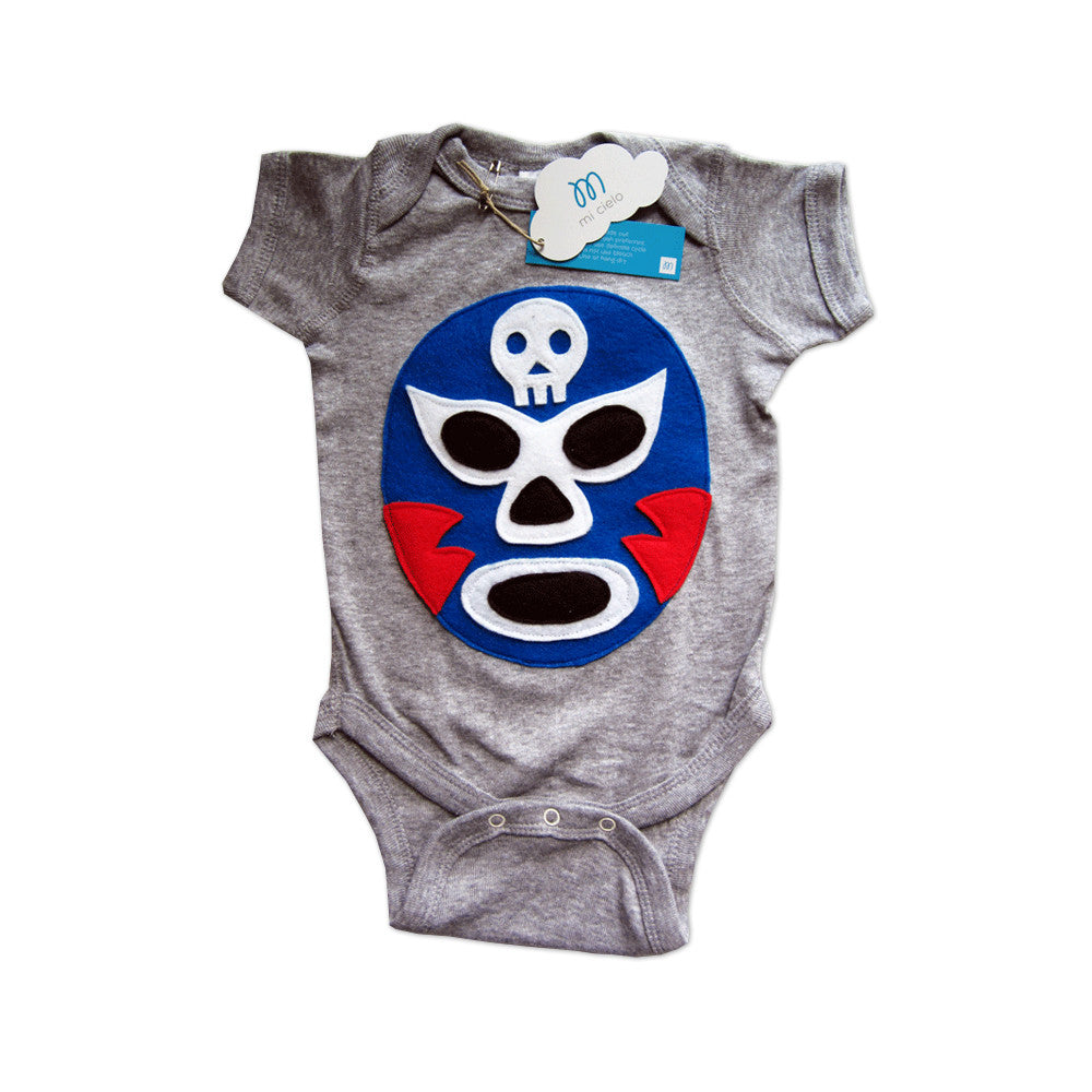 Baby Onesie - Luchador Azul - Blue Mexican Wrestler