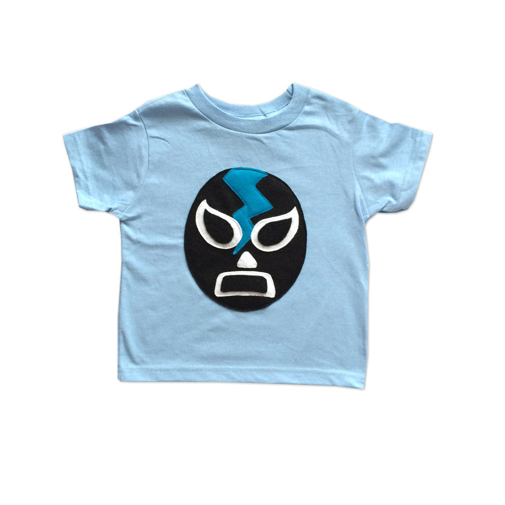 Kids T-shirt - Negro - Black Mexican Wrestler Toddler - – mi cielo