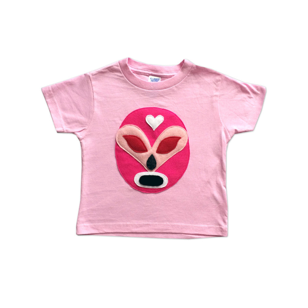 Girl Kid's Shirt- Luchador Rosa - Pink Mexican Wrestler