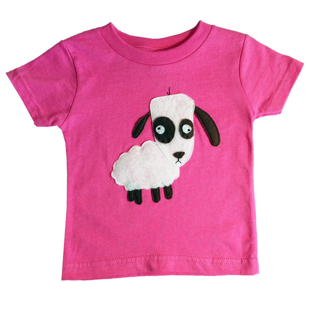 Kids T-shirt - Sheep - mi cielo x Matthew Langille - Raspberry