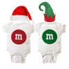 Merry Christmas - M and M's Baby Bodysuit - Red