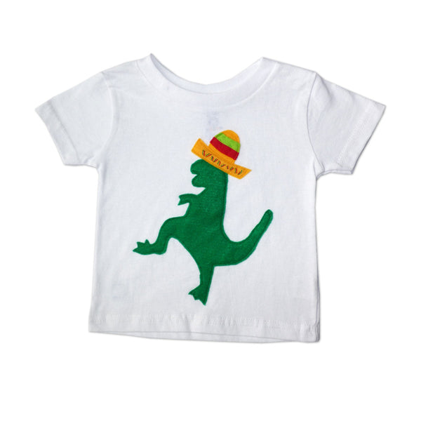 Kids T-shirt - Mexican Dancing Dinosaur with Sombrero - Toddler shirt
