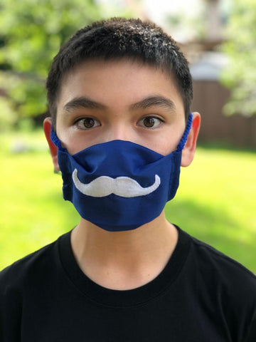 Fun Mustache [Kids Size] Face Mask - Washable and Reusable