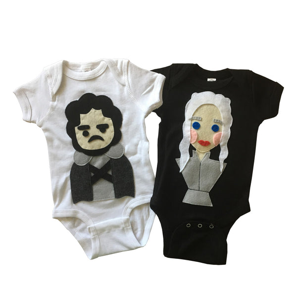 Snow and the Dragon Queen - Baby Bodysuit Combo