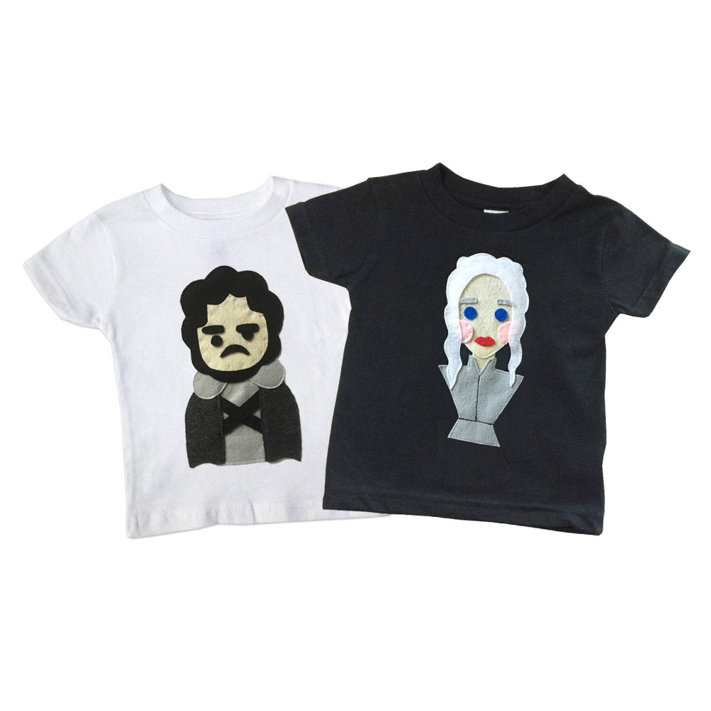 Snow and The Dragon Queen- Kid's T-shirts